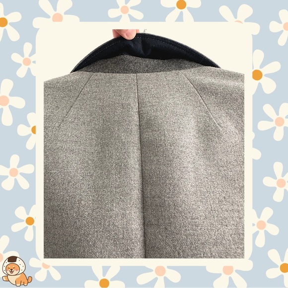Banana Republic Grey Equestrian Blazer Jacket, Sz 4 - Picture 5 of 13